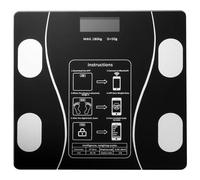 Abaodam Balance Numérique Intelligente USB Rechargeable pour Graisse Corporelle Échelle Électronique Scientifique avec Fonction Auto- Off Design Arrondi Antidérapant Noir
