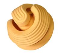 Abaodam Balle Distributrice de Nourriture pour Chien 85 Mm Orange, Interactif D'entraînement Olfactif pour Chiots, Cache-friandises Stimulant Le Jeu en Extérieur