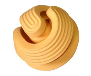 Abaodam Balle Distributrice de Nourriture pour Chien 85 Mm Orange, Interactif D'entraînement Olfactif pour Chiots, Cache-friandises Stimulant Le Jeu en Extérieur