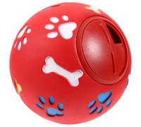 Abaodam Balle Facile à Nettoyer Distributrice de Friandises pour Chiens et Chats en Plastique Rouge, Interactif Jeu et L'entraînement des Animaux