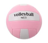 Abaodam Ballon de Volley-Ball Antidérapant en PVC, Taille Officielle 5, Gonflable et Étanche, Couleur Rose Blanc, pour Beach-Volley Extérieur, Entraînement et Compétitions, Adapté Jeunes