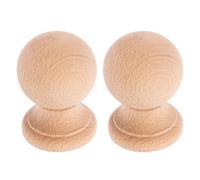 Abaodam Balustres en Bois Massif pour Escalier Intérieur 2pcs, Embouts de Boule Finition Naturelle, Design Romain Élégant, Décor Classique pour Poteaux D'escalier
