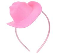 Abaodam Bandeau à Mini Chapeau de Cowgirl Rose en Polyester Confortable et Polyvalent pour Fêtes et Danses, Design et Mignon pour Femmes et Filles