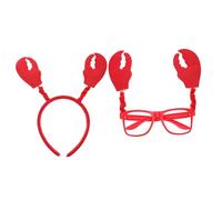 Abaodam Bandeau Crabe avec Lunettes Décoratives pour Fêtes Garçon Fille et Adultes Accessoire Costume Carnaval
