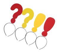 Abaodam Bandeau en Forme de Marque, 4pcs, Question Mark et Exclamation Mark, Reusable, Confortable, pour Party et Festive Events, et Women