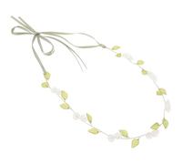 Abaodam Bandeau Floral de Mariée Fleurs de Muguet en Cristal Vert, Coiffe Élégante et Facile à Fixer pour Mariages et Engagements