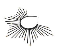 Abaodam Bandeau Halo pour Filles en Tissu Fin, Accessoire Coiffure Élégant pour Festivals et Fêtes, Couronne Noire pour Cérémonies et Mariages