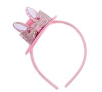 Abaodam bandeau lapin gonflable cochon peluche bunny ears hair charms bandeau rose easter decoration fete deguisement adulte coiffe d'oreille de lapin couvre-chef de lapin de pâques feutre