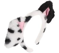 Abaodam Bandeau Oreilles Chien Dalmatien Peluche Douce Serre-tête Confortable pour Adultes Accessoire Animalier Cosplay et Fête