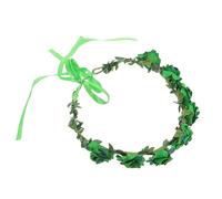 Abaodam Bandeau Saint-patrick en Tissu Vert Guirlande de Fleurs Artificielles, Léger et Confortable, Accessoire de Fête pour Femmes, pour Soirées et Événements Festifs