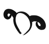 Abaodam Bandeau Tête de Mouton Noir en Coton Cornes Amusantes, Design Facile à Utiliser, Accessoire Polyvalent pour Mariage ou Fête
