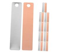 Abaodam Bandes Électrodes Cuivre et Zinc pour Piles à Fruits, 8 Paires, Matériel D'expérimentation Scientifique Éducatif, Feuilles D'anode en Cuivre et Tôles de Zinc, Apprentissage