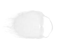 Abaodam Barbe de Père Noël Blanche Bou Moustache Élastique en Tissu pour Costume de Noël Saison des Fêtes Déguisement Saint-nicolas