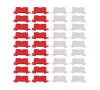 Abaodam Barrières de Sécurité Routière 100 Pièces pour Circuit de Course Rc 1:18 Garçon et Filles Kit Modulaire Accessoires Piste Drift Blanc et Rouge Simulation Route
