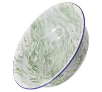 Abaodam Bassin à Pâte en Émail Vintage Robuste de 34cm Large et Bord Arrondi, pour Mélanger la Pâte ou Préparer des Salades en Toute Sécurité pour Garçon et Filles et Seniors