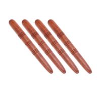 Abaodam Bâton de Massage Thaï en Bois 4 Pièces, Outil D’acupression Portable, Soulagement Musculaire et Relaxation, Équipement de Massage Polyvalent pour Visage, Mains et Pieds, Bien-être