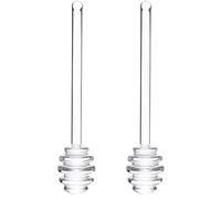 Abaodam Bâtonnets Mélangeurs à Miel en Plastique Solide 2pcs, Forme Annulaire pour Mélanger et Prélever Le Miel, pour Café et Confiture Réutilisable