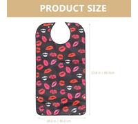 Abaodam Bavoir Adulte Imperméable Double Couche Poche Ramasse-Miettes Résistant pour Rééducation et Maisons de Retraite