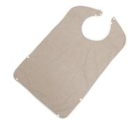 Abaodam Bavoir Adulte Imperméable Réutilisable Éponge Protection Repas pour Personnes Âgées et Patients Lavage Facile Anti-déversement Marron