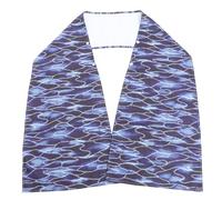 Abaodam Bavoir Bandana Adulte Élégant en Polyester Bleu, Confortable et Résistant, Protège les Vêtements des Taches, pour Manger la Maison Restaurant