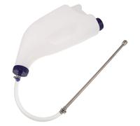 Abaodam Biberon Distributeur de Liquide pour Veaux 4 L en Acier Inoxydable Double Poignée, Tasse à Mollet pour Alimentation Précise et Administration de Remède, Adapté pour Agneaux