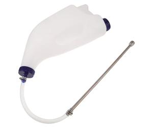 Abaodam Biberon Distributeur de Liquide pour Veaux 4 L en Acier Inoxydable Double Poignée, Tasse à Mollet pour Alimentation Précise et Administration de Remède, Adapté pour Agneaux