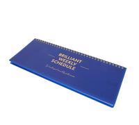 Abaodam Bloc-notes Hebdomadaire à Spirale Bleu, Planificateur Horizontal Non Daté Feuilles Détachables, Agenda Mensuel et Liste de Tâches pour Maison, Bureau et Fournitures Scolaires,