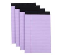 Abaodam Bloc-notes Juridique Déchirable 4 Pièces en Papier Pourpre Lignes Horizontales, Design Simple et Surface Non Adhésive, pour Bureau et Prise de Notes