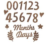 Abaodam Blocs De Mois De Bébé En Bois Vintage Ensemble De 18 Pièces Accessoires Photo Pour Bébé Numéro De Naissance Facile À Utiliser