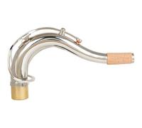 Abaodam Bocal Coudé pour Saxophone Ténor 27,5 Mm en Laiton Argenté, Accessoire de Remplacement pour Cou de Baryton, Compatible Saxophone si Bémol, Accessoires pour Instrument de Musique