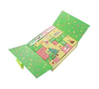 Abaodam Boîte 2024 Coffret De Noël Décorations Traiter Avènement avec Veille Bonbons À Thème Boîtes Empilables De Noël Titulaires Étiquette Présent pour Vide Green Papier