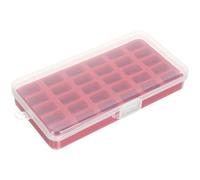 Abaodam Boîte à Canettes de Couture 30 Cases en Plastique Épais Mousse Rouge, Organisateur Portable pour Rangement Maison, Conteneur de Bobines Multifonction pour Atelier et DIY