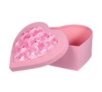 Abaodam Boîte à Chapeau en Carton Rose Moyen 23x21x9 Cm Forme de Cœur pour Saint-valentin Coffret Présent Romantique Emballage pour Chocolats, Friandises et Bouquets Occasions Fête