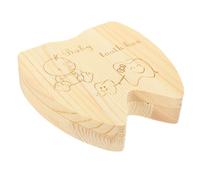Abaodam Boîte à Dents Bois Pour Rangement De Dents De Lait Porte-dents Organisateur Souvenir Enfance Pour Et Inscription Date