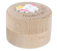 Abaodam Boîte à Dents en Bois Sculptée 3d pour Bébé Garçon Fille, Grosse Capacité de Conservation des Dents, Coffret Souvenir Fée, Rangement Précieux pour Naissance et Croissance