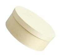 Abaodam Boîte à Dragées Ronde en Bois Brut avec Couvercle Boîte de Rangement en Bois Naturel de 165X55 CM pour Mariage et Fête Coffret Présent Multifonction