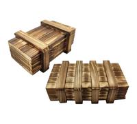 Abaodam Boîte à Énigmes en Bois 2 Pièces pour Garçon et Filles Éducatif Casse-Tête avec Compartiments Cachés Boîte à Puzzle Sécurisée pour Cacher Objets et Pièces Jeu Stimulant