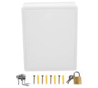 Abaodam Boîte à Lait Murale avec Serrure Blanche, en Plastique Petite