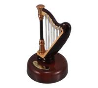 Abaodam Boîte à Musique Vintage Harpe de Voyage en Plastique Marron Design Unique et Sons Mélodieux pour Décoration Élégante et Présents de Graduations ou Anniversaires