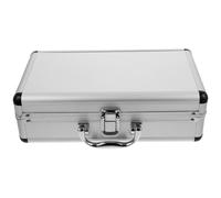 Abaodam Boîte à Outils en Alliage d'aluminium, Mallette Rigide Blanche verrouillable, étui Portable léger à poignée pour Maison et Garage
