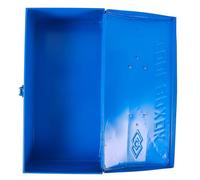 Abaodam Boîte à Outils en Fer Bleue, Rangement Portable Couche | Coffret à Outils Métal, Conteneur de Rangement pour Garage et Réserve, Format Pratique