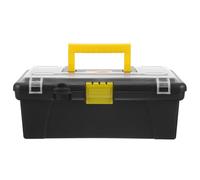 Abaodam Boîte à Outils Portable en PP Noir Grosse Capacité Protection Renforcée pour Voiture, Organisateur Robuste D'outillage Mécanique Essentiel