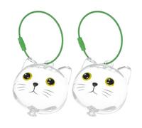 Abaodam Boîte à Souvenirs pour Poils de Chat Transparente en Abs, Capsule Portable et Créative 2pcs, Porte-clés Multifonction pour Activités en Extérieur