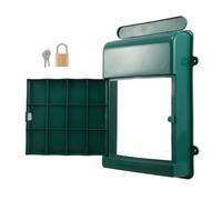 Abaodam Boîte aux Lettres Murale en Plastique Étanche et Verrouillable, Couleur Vert Foncé, Boîte aux Lettres Extérieure Compacte Protection Pluie pour Courrier Sécurisé en Jardin