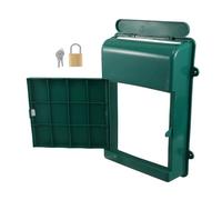 Abaodam Boîte aux Lettres Murale en Plastique Vert Foncé, Suspendue et Verrouillable Serrure Sécurisée, Résistante la Pluie, Petite Taille, pour Porte D'entrée et Usage Extérieur Jardin