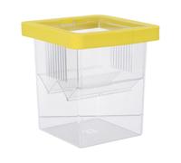Abaodam Boîte D’isolement Flottante pour Poissons D’Aquarium, Bac D’élevage en Acrylique Transparent avec Séparateur et 3 Ventouses, Incubation et Reproduction pour Alevins Betta