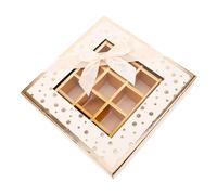 Abaodam Boîte de Chocolats Vide 25 Cases Beige Fenêtre Transparente Coffret D'emballage pour Fête Saint-valentin Anniversaire Présent Romantique pour Mariage et Occasions Spéciales