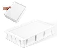 Abaodam Boîte de Fermentation Couvercle, Plastique Blanc, Pâte à Pizza