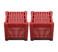 Abaodam Boîte de Filtration pour Aquarium 2 Pcs Cube Filtrant Rouge en PVC 115 X 115 X 11 CM Média Filtrant Compact pour Purificateur D’Eau Accessoire Compatible pour Bassin et