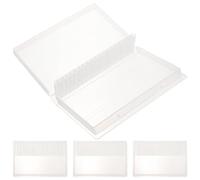 Abaodam Boîte de Forets pour Perceuse à Ongles en Plastique Blanc, Organiseur de Rangement pour 20 Forets, Étui Transparent 4 Pièces pour Formation Manucure